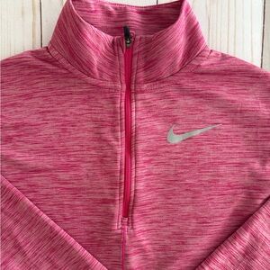 NIKE GIRLS' DRI-FIT LONG-SLEEVE 1/2-ZIP TOP